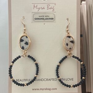 Genuine leather earrings